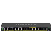 Netgear 16-Port Poe+ Gigabit Ethernet Plus Switch (GS316EP) With 15 Ports Poe+ Total Poe Budget Of 180W And Basic And Advanced Network Manag