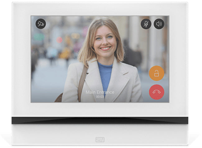 2N® INDOOR VIEW ANSWERING UNIT WITH FULL-SCREEN VIDEO (White)