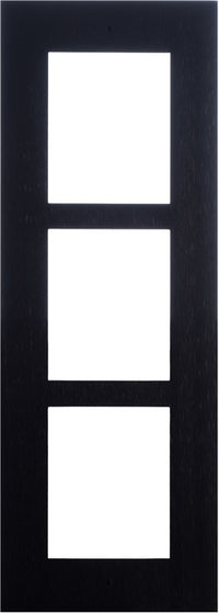 2N Black Flush Installation Frame for 3 Modules
