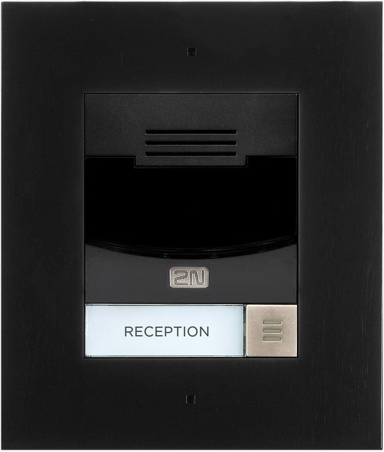 2N IP Solo with Camera Flush Mount - Black (inc frame - requires 9155017)