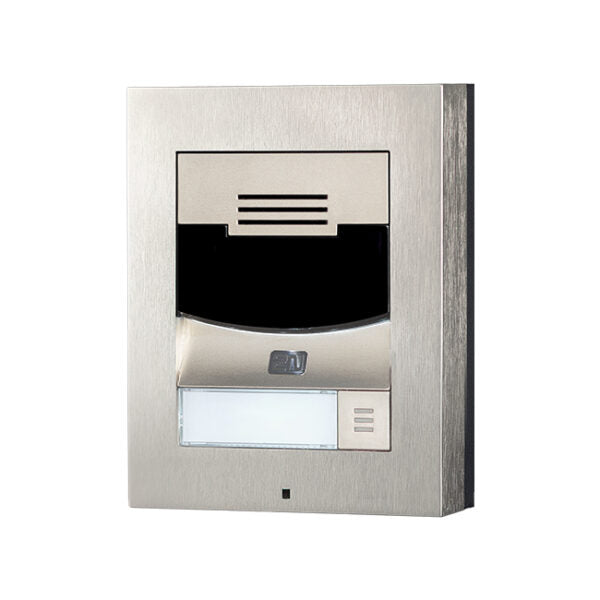 2N IP Solo with Camera Surface Mount - Brushed Nickel (inc frame) (Recommended with 9155068)