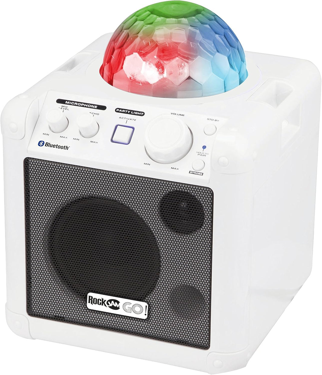 PDT RockJam GO Lightshow Kar Speaker Wht
