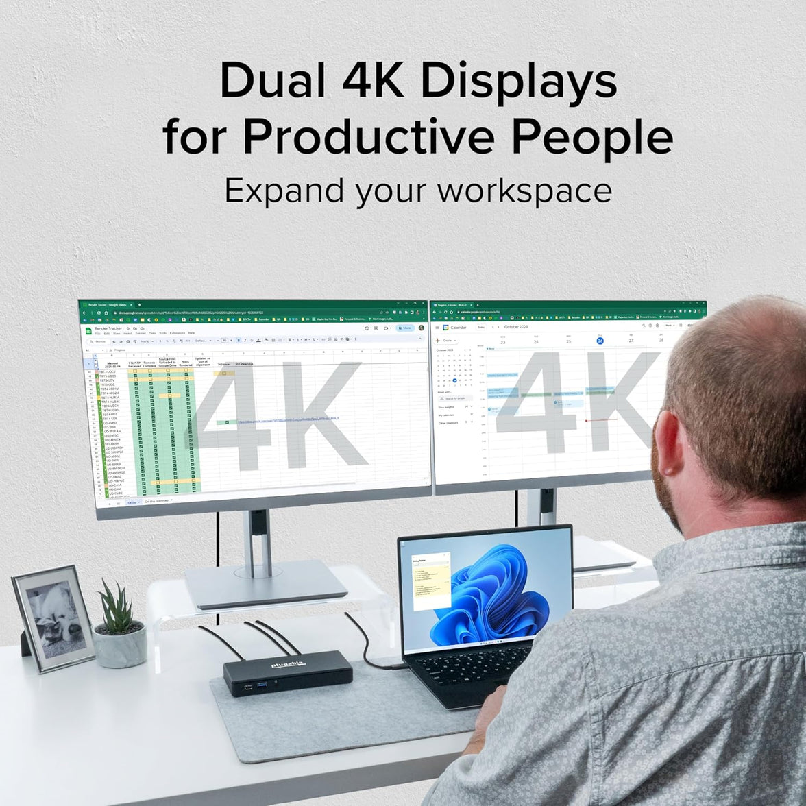 Plugable USB-C Dual HDMI DS 65W