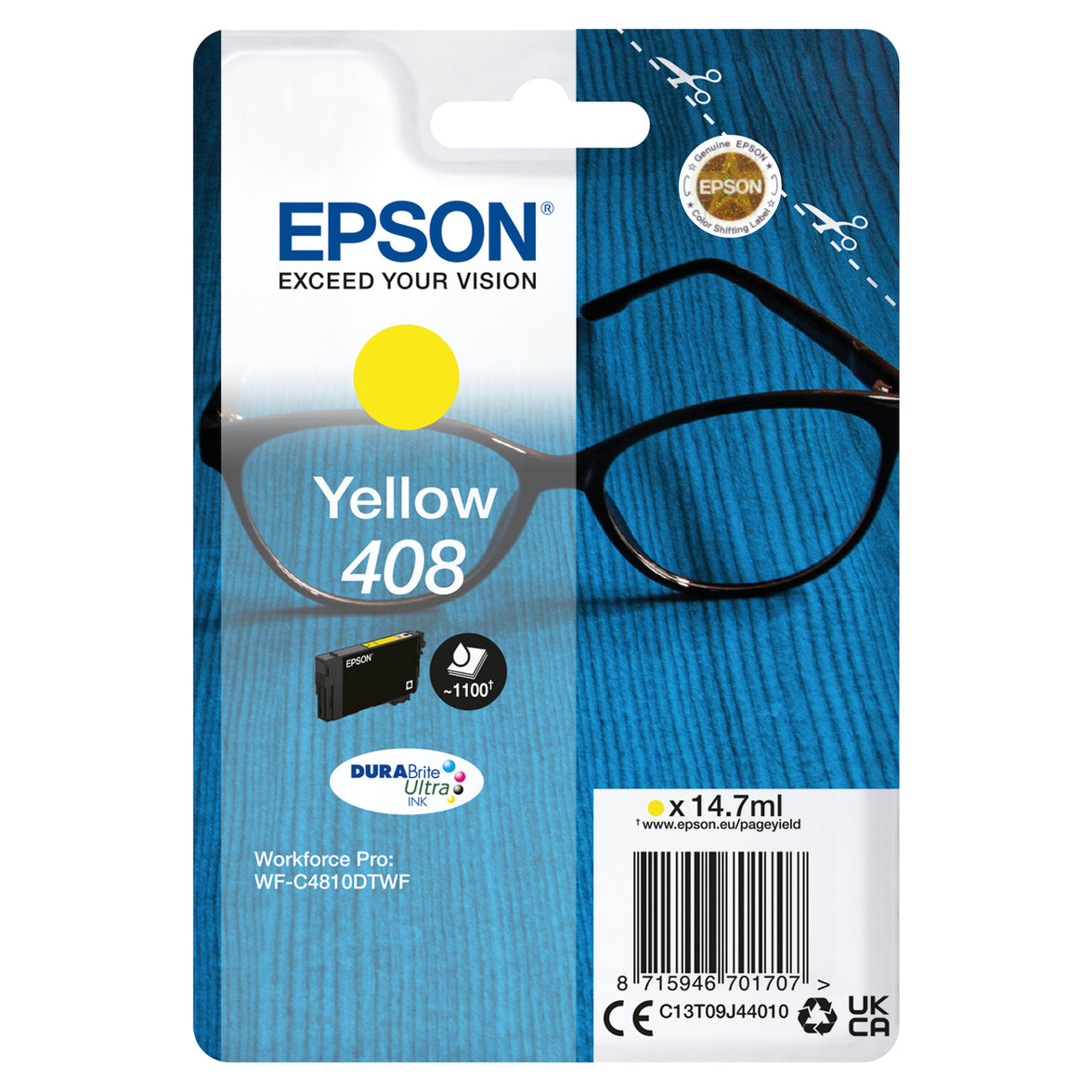 Singlepack Yellow 408 DURABrite Ultra Ink