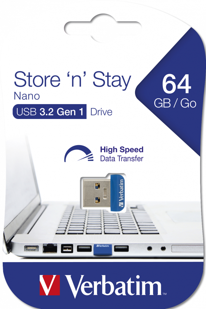 Verbatim Store 'n' Stay NANO USB Drive USB 3.0 , 64GB