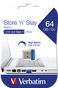 Verbatim Store 'n' Stay NANO USB Drive USB 3.0 , 64GB