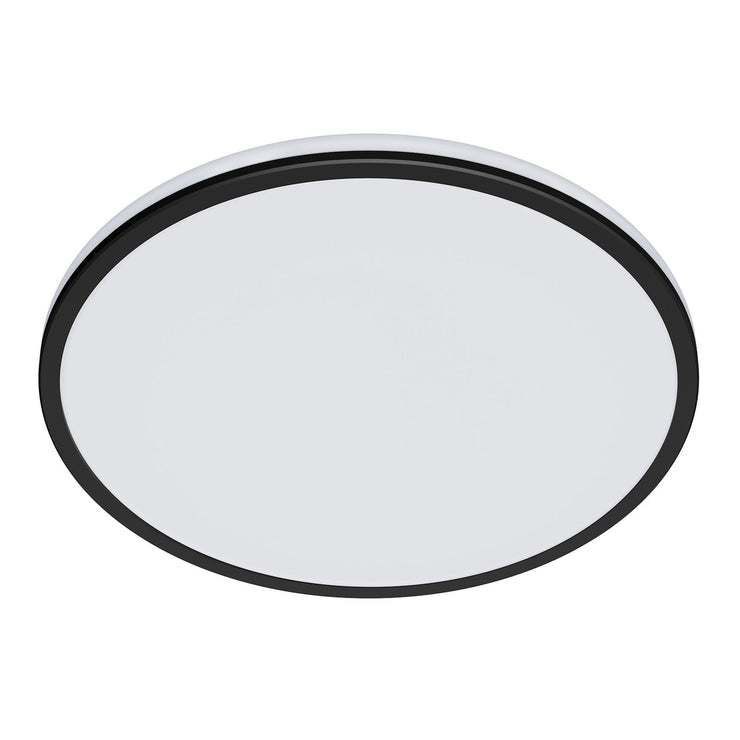 This sleek slim white ceiling light is designed to compliment any ceiling. The clean round lines of the main light are accented wi