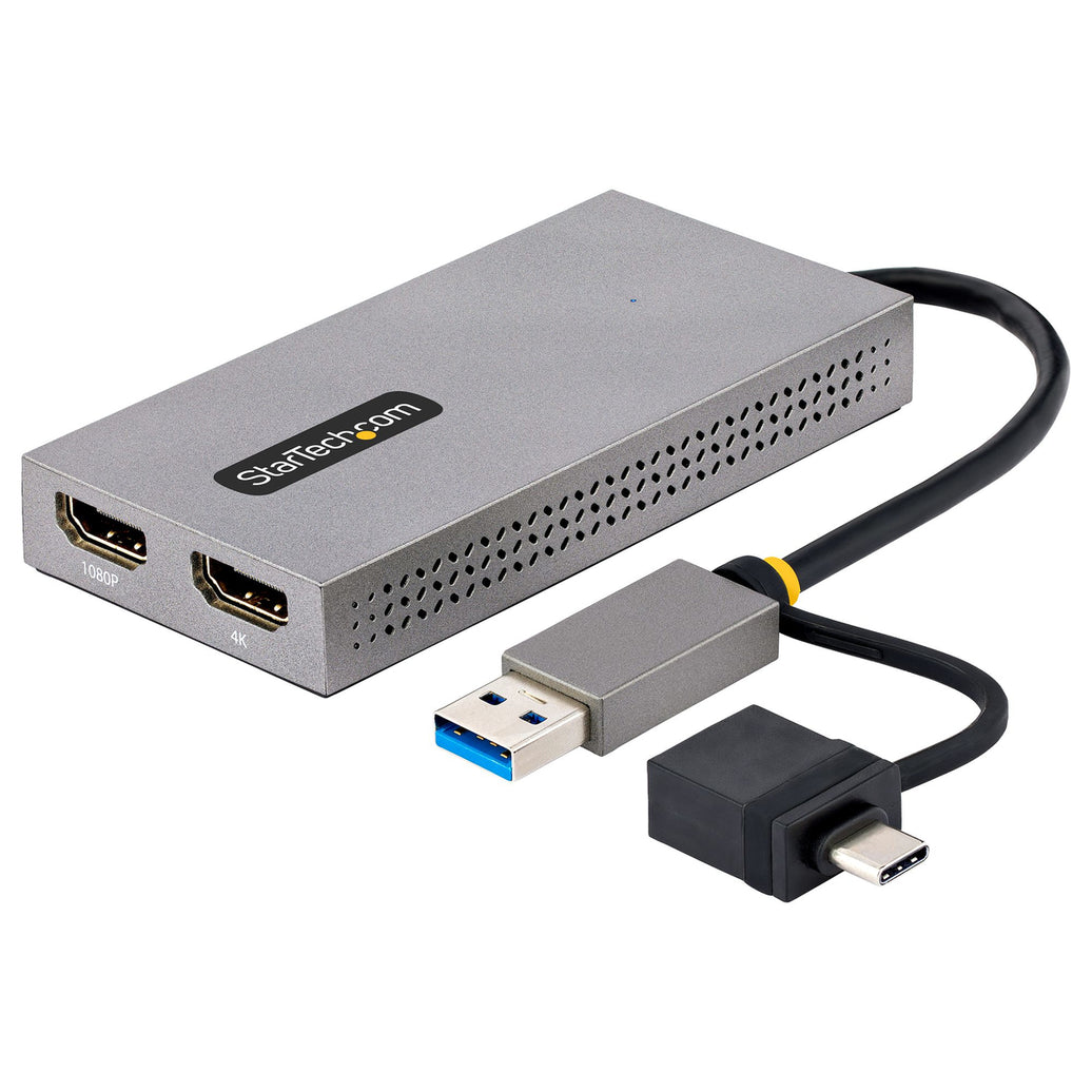 USB to Dual HDMI Adapter 4K30Hz+1080p