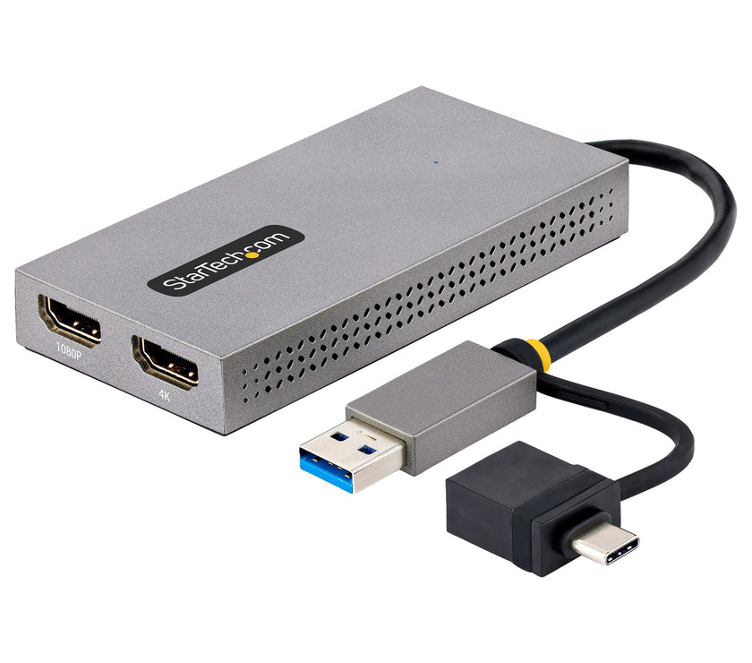 USB to Dual HDMI Adapter 4K30Hz+1080p