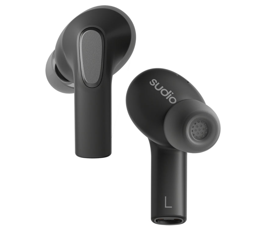 The Sudio E3 delivers front-row sound with hybrid active noise cancellation wireless charging and 30 hours of total playtime. With 6