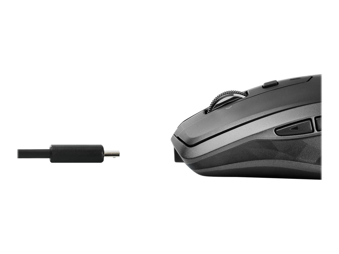 Logitech MX Anywhere 2S Wireless Mobile Mouse, RF Wireless + Bluetooth, Lithium Polymer (LiPo), Graphite