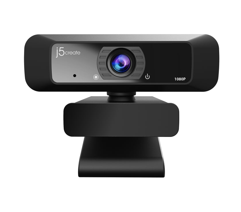 j5create JVCU100 USB™ HD Webcam with 360° Rotation, 1080p Video Capture Resolution, Black