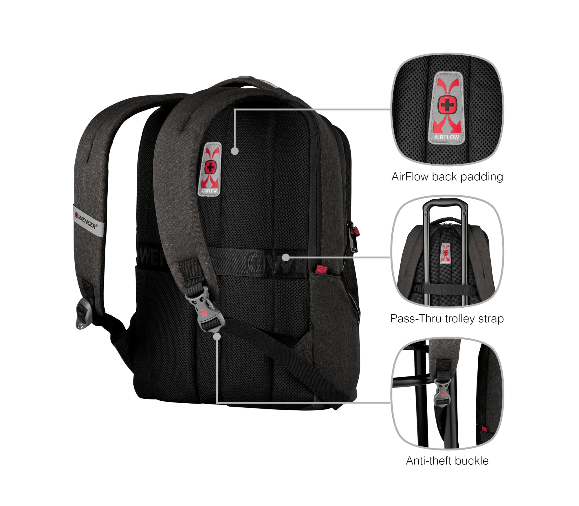 Wenger MX Pro 16" BP Heather Grey