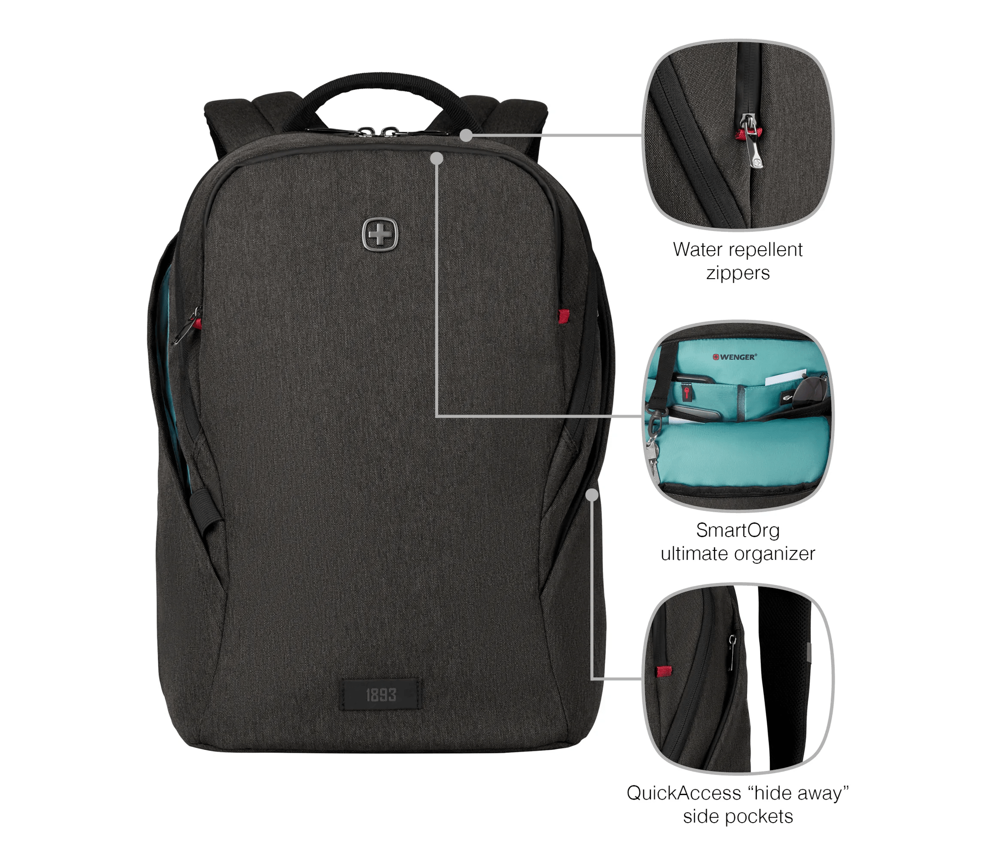 Wenger MX Light 16" BP Heather Grey