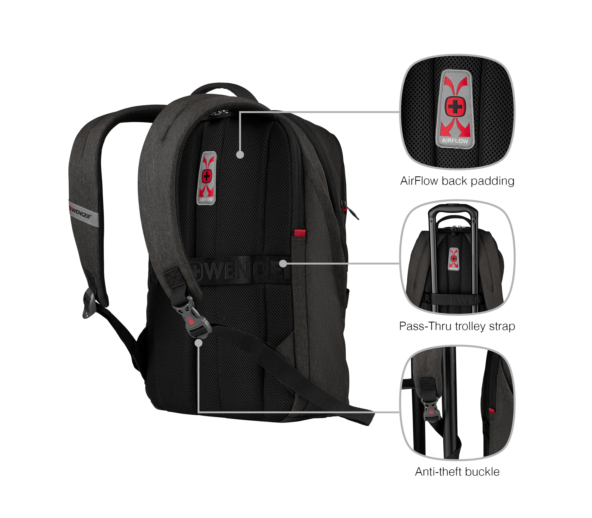 Wenger MX Light 16" BP Heather Grey