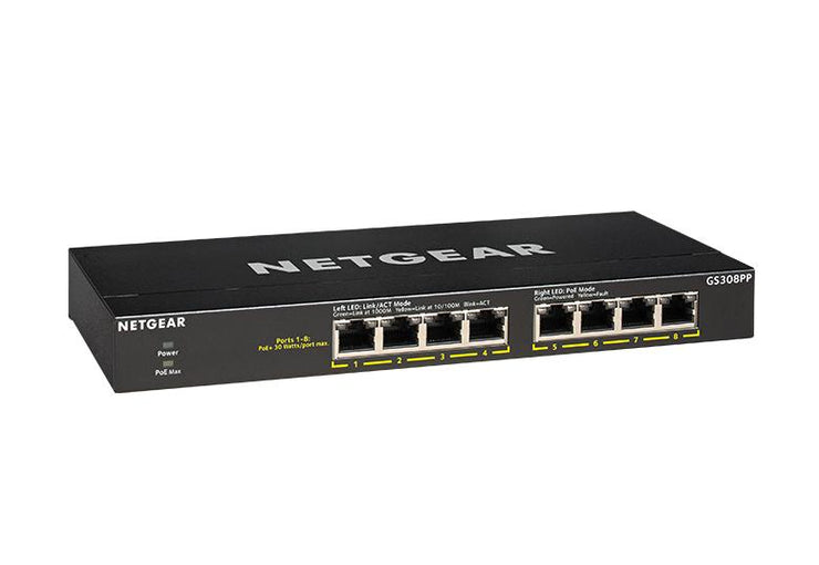 Netgear 8 Port Gigabit Unmanaged PoE+ Switch 83W