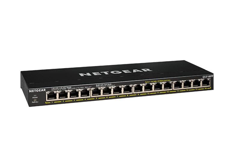 Netgear 16 Port Gigabit Unmanaged PoE+ Switch 115W