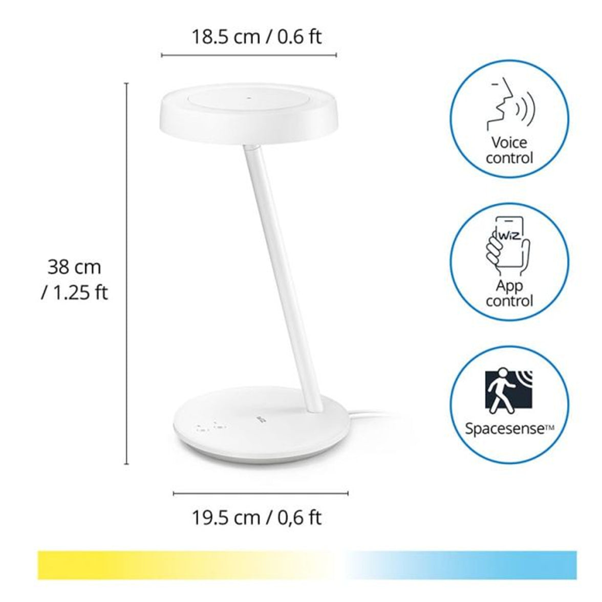 WiZ Wi-Fi BLE Portrait Desk Lamp EU