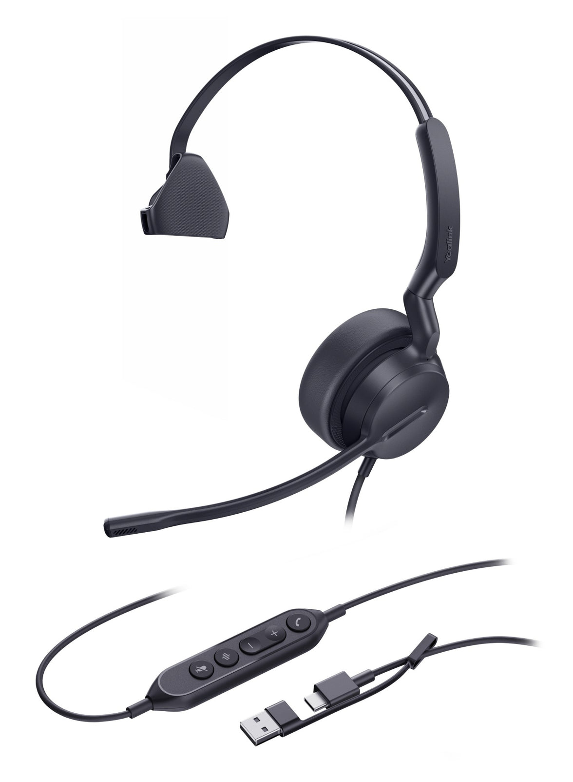 Yealink UH42 New-era Headset, Powered Audio - Mono UC