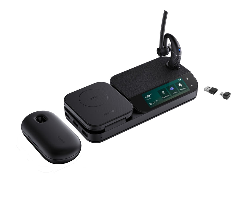 Yealink BH71 Mono Bluetooth Headset with workstation and charging box