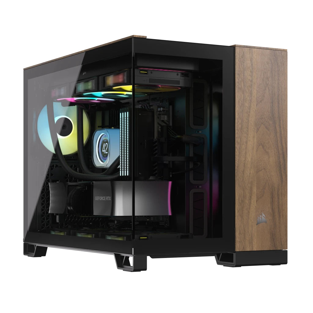 CORSAIR 2500X MICRO ATX CASE BLK/WALNUT