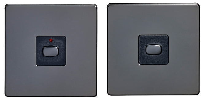 MiHome Smart Black Nickel 1 Gang Light Switch (Two-way)