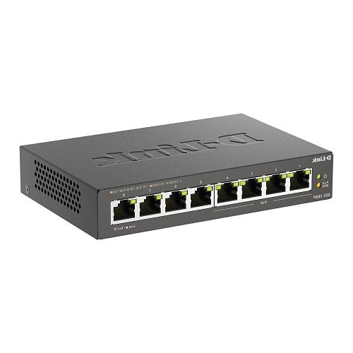 D-Link DGS-1008P-B 8-Port Desktop Gigabit PoE+ Switch