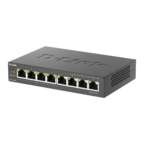 D-Link DGS-1008P-B 8-Port Desktop Gigabit PoE+ Switch