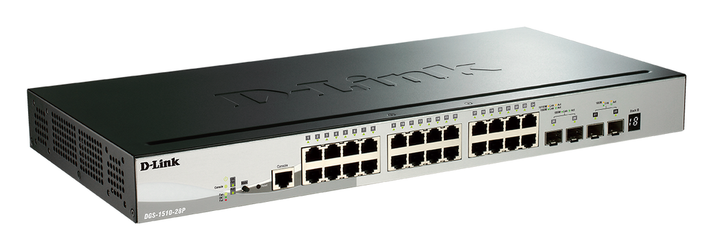 D-Link 28-Port Gigabit Stackable Smart Managed PoE+ Switch 10G