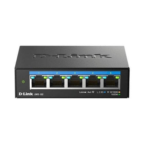 D-Link DMS-105-B 5-Port 2.5G Multi-Gigabit Desktop Switch