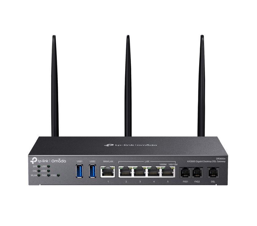 TP-Link Omada DR3650v-4G V1 - gateway - Wi-Fi 6 - cloud-managed