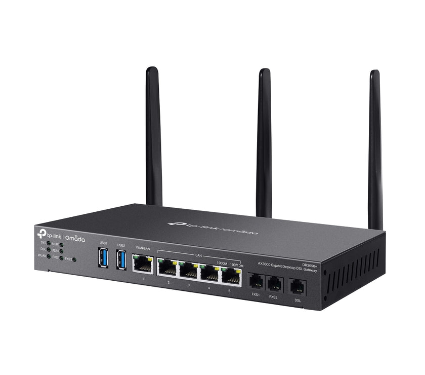 TP-Link Omada DR3650v-4G V1 - gateway - Wi-Fi 6 - cloud-managed
