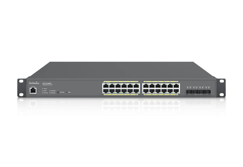 EnGenius ECS1528FP Cloud Managed 410W PoE+ 24 Port Network Switch