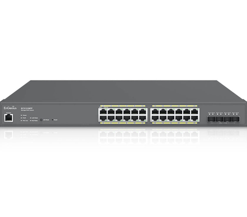 EnGenius ECS1528FP Cloud Managed 410W PoE+ 24 Port Network Switch