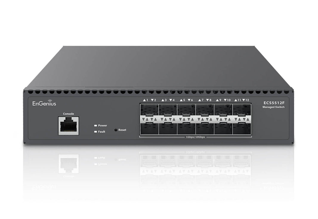 EnGenius ECS5512F Cloud Managed 12 x SFP+ Ports Switch