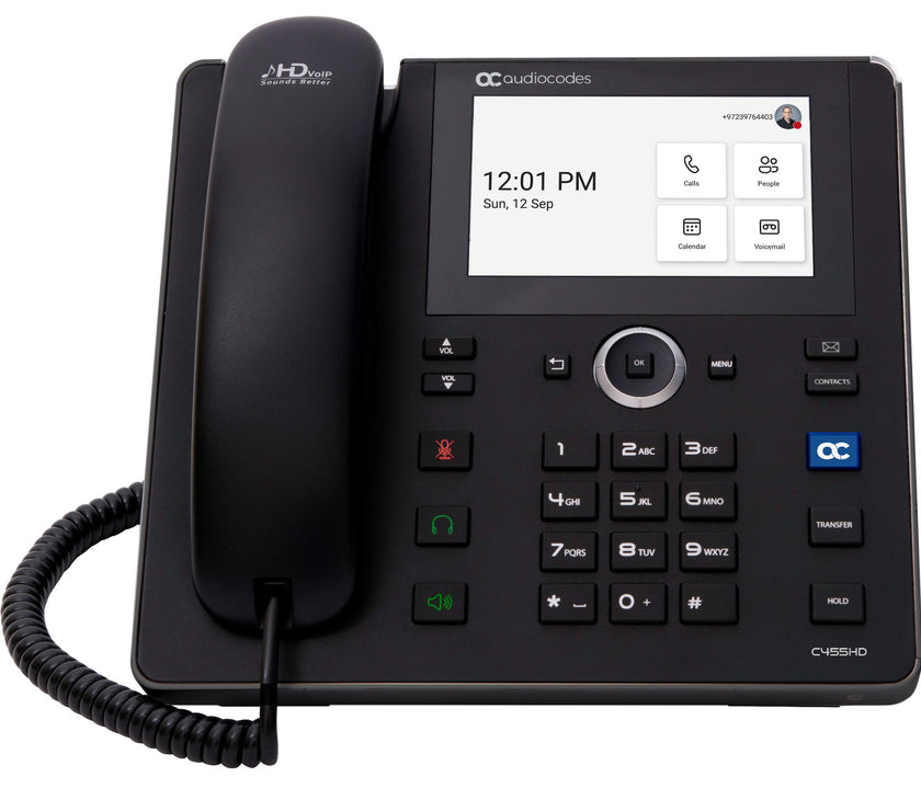 AudioCodes Teams C455HD IP-Phone PoE GbE black