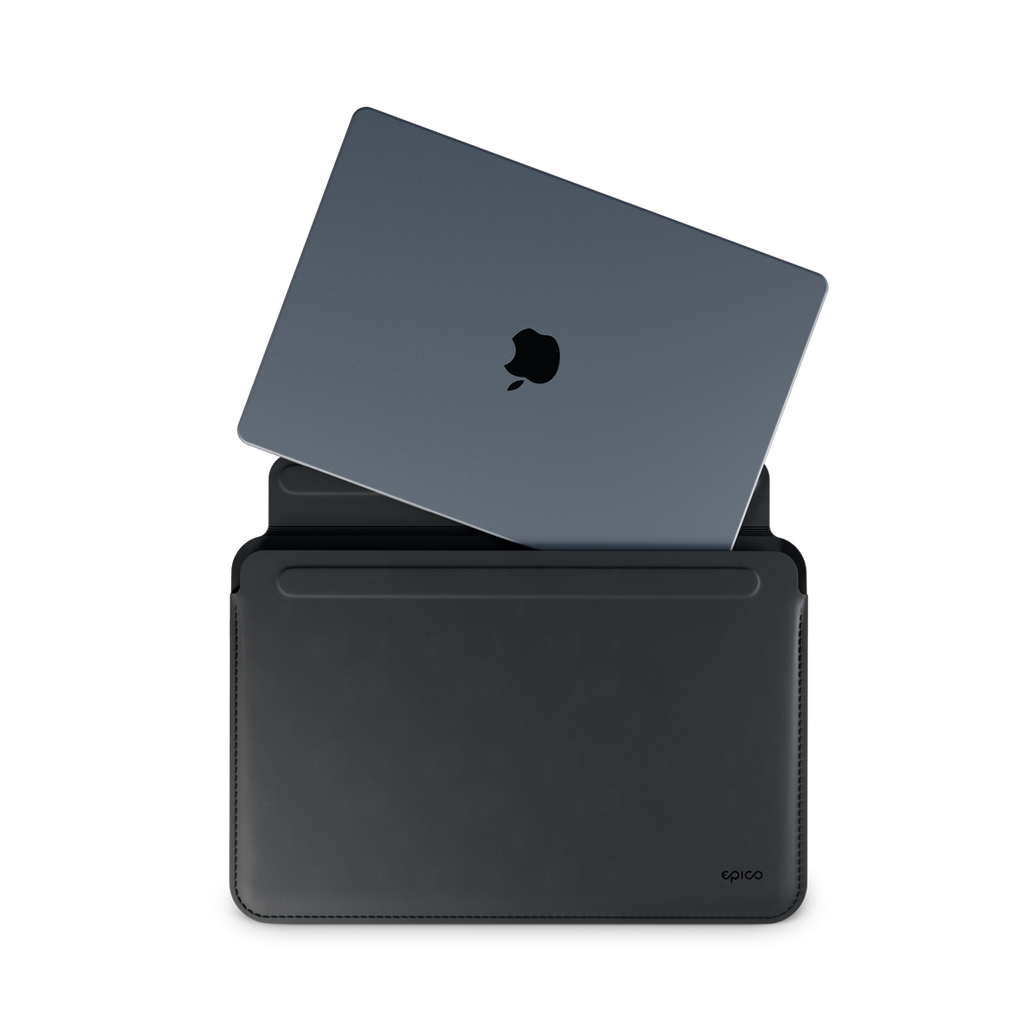 Epico Leather Sleeve for Macbook Air/Pro 13.3 - black