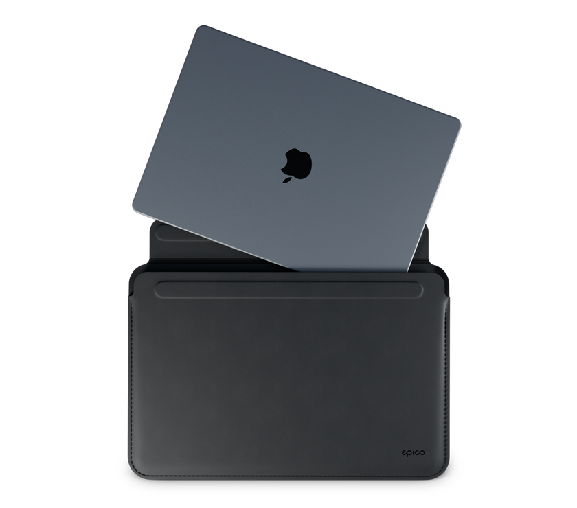 Epico Leather Sleeve for Macbook Air/Pro 13.3 - black