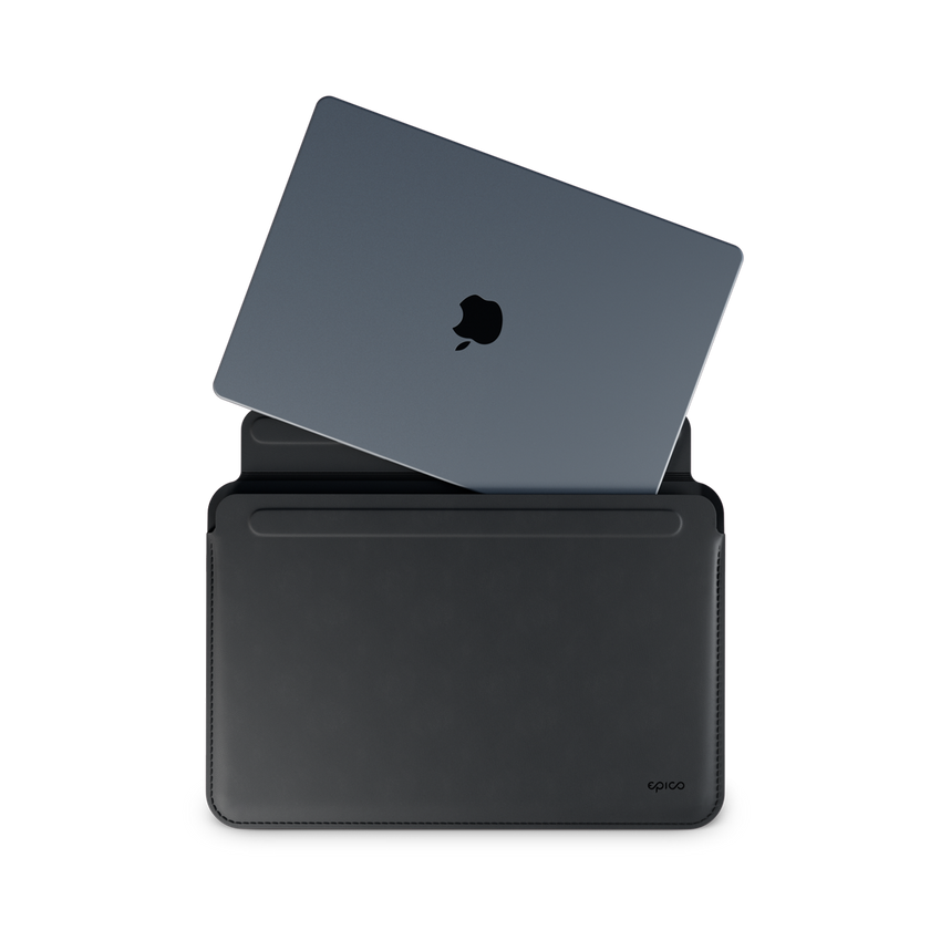 Epico Leather Sleeve for Macbook Air/Pro 13.3 - black