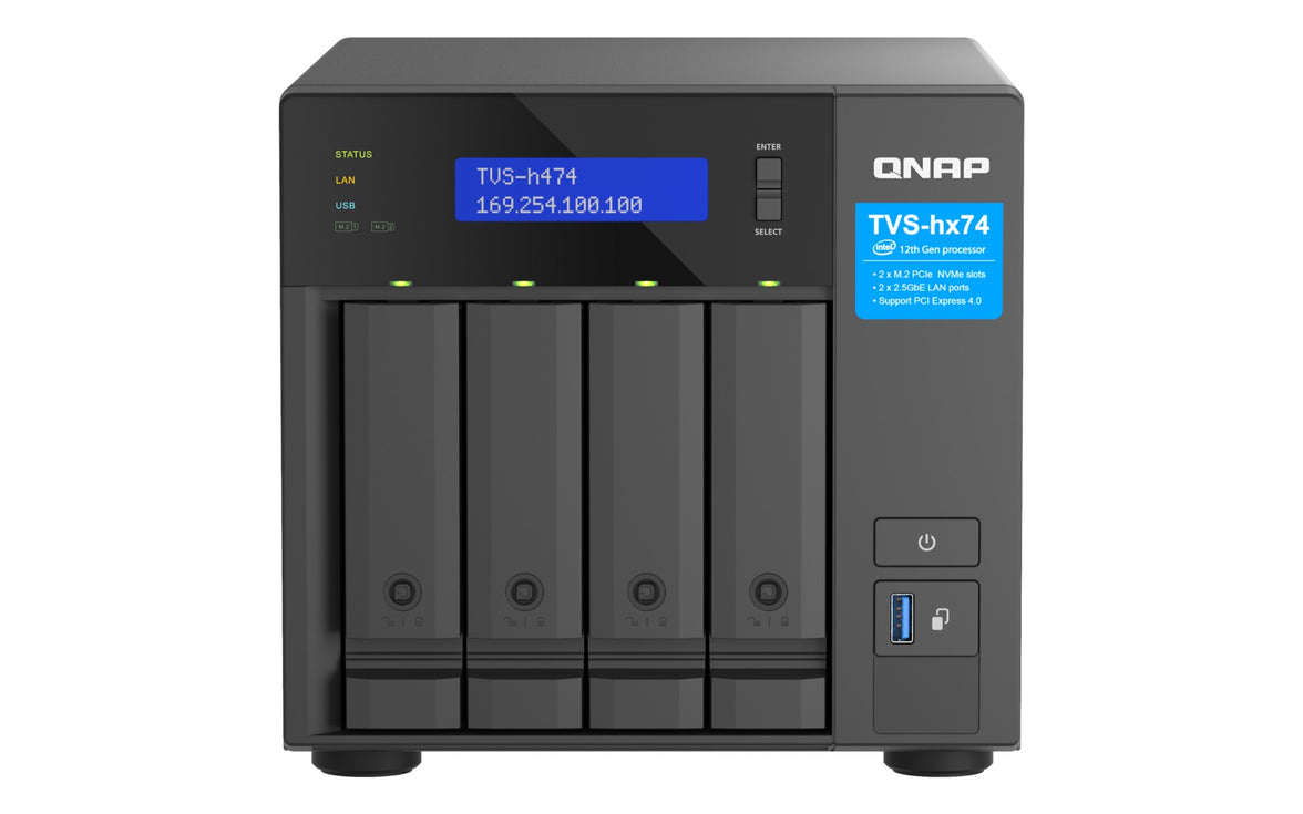 QNAP TVS-h474-PT-8G  4 BAY Desktop NAS