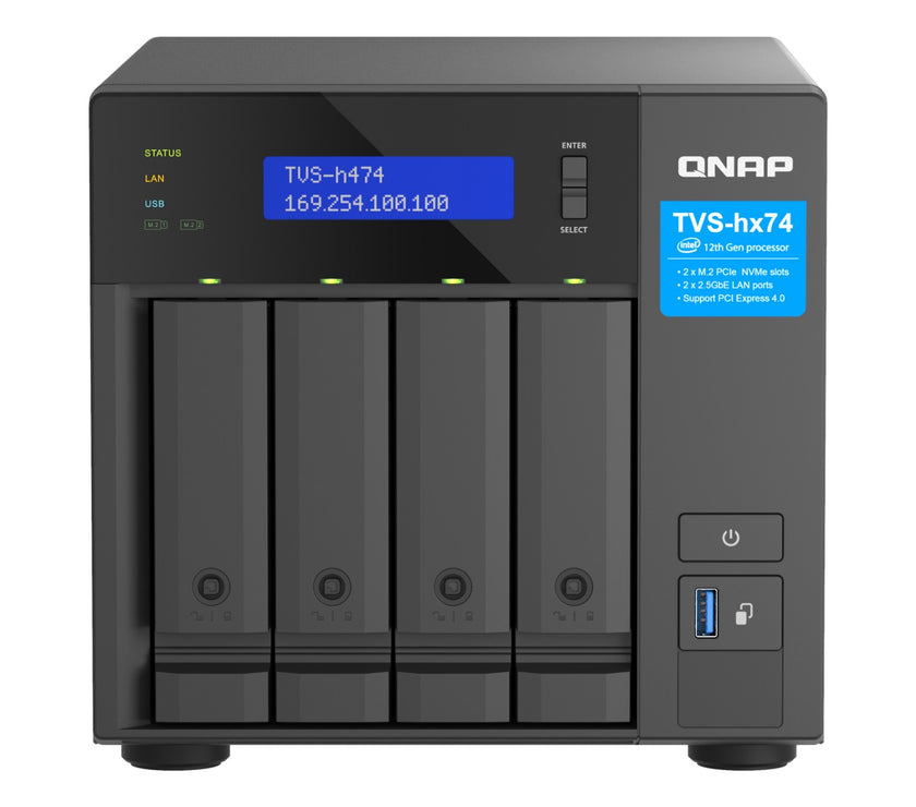 QNAP TVS-h474-PT-8G  4 BAY Desktop NAS