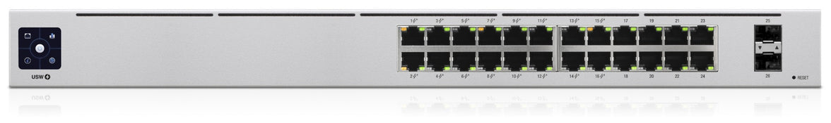 Ubiquiti USW-24-POE Gen 2, AC/DC, Internal, 120W, (24) 10/100/1000 RJ45 Ports, (2) 1G SFP