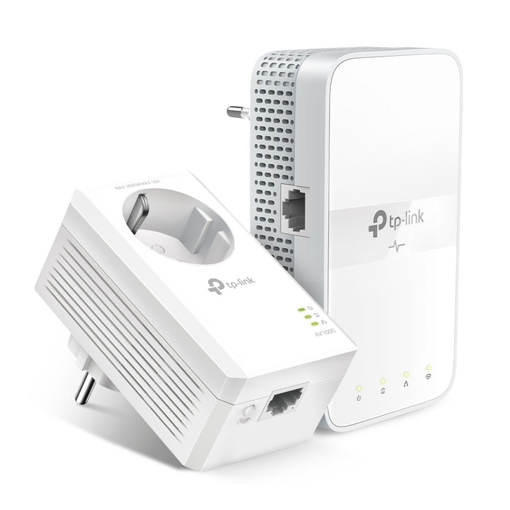 TP-Link TL-WPA7617 KIT V1 Wi-Fi Kit - Powerline adapter kit 1GbE HomePlug AV (HPAV) HomePlug AV (HPAV) 2.0 IEEE 1901 - Wi-Fi 5 - Dual Band - wall-pluggable - with TP-Link TL-PA7017P