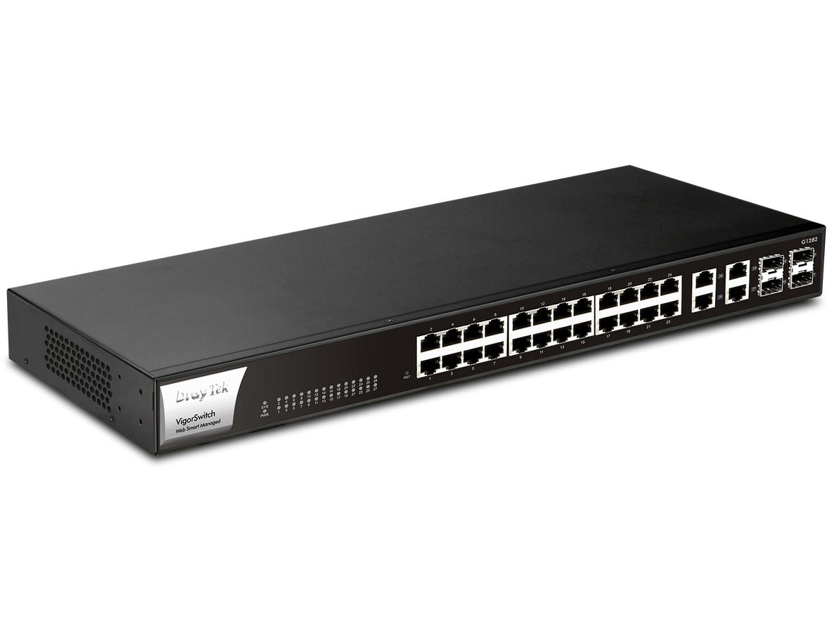 Draytek VSG1282 Managed Gigabit Ethernet (10/100/1000) 1U Black