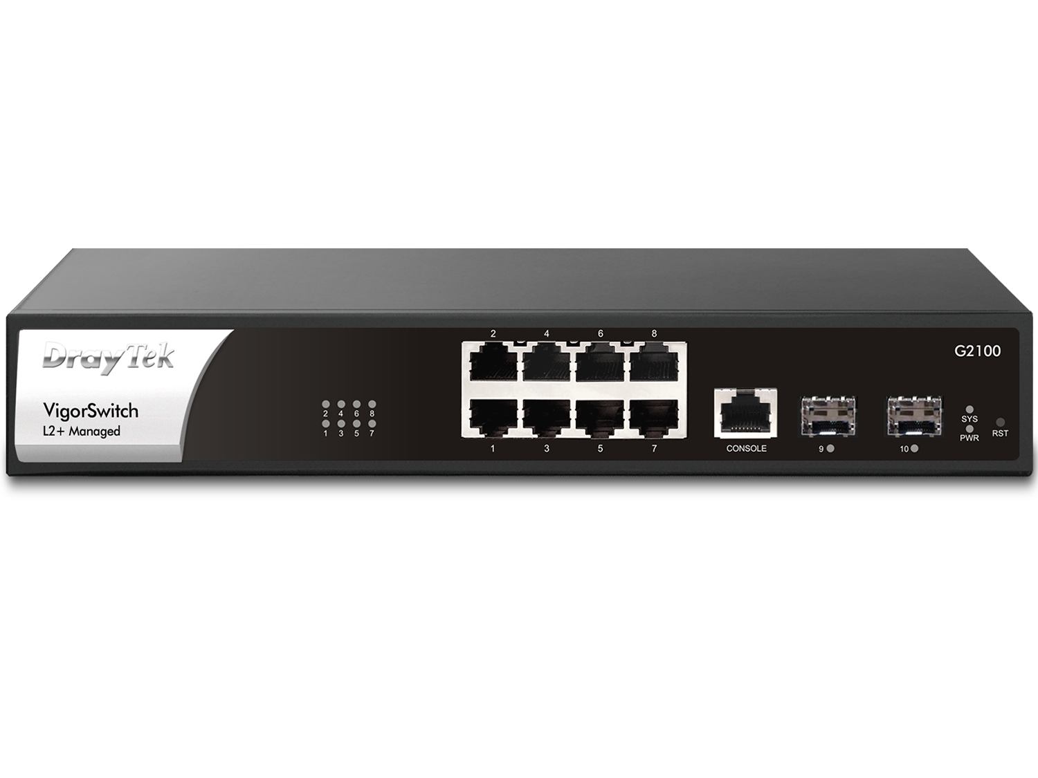 DrayTek VigorSwitch G2100 Managed L2+ Gigabit Ethernet (10/100/1000) 1U Black
