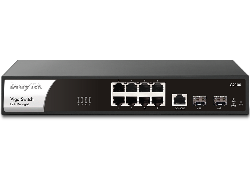 DrayTek VigorSwitch G2100 Managed L2+ Gigabit Ethernet (10/100/1000) 1U Black