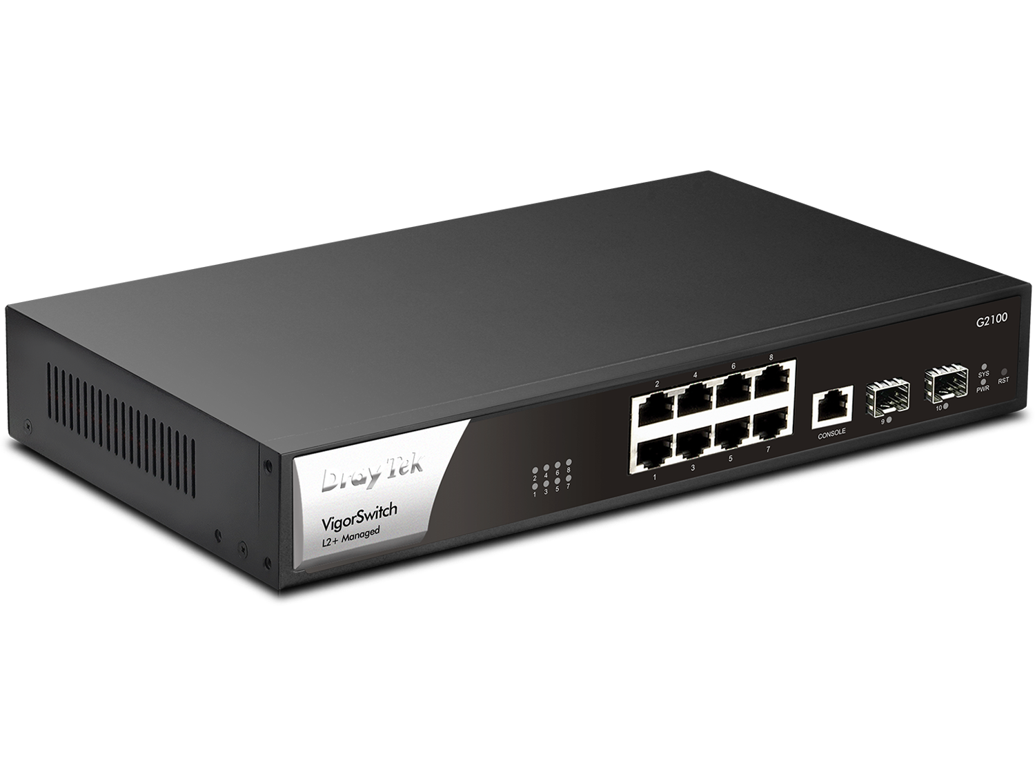 DrayTek VigorSwitch G2100 Managed L2+ Gigabit Ethernet (10/100/1000) 1U Black