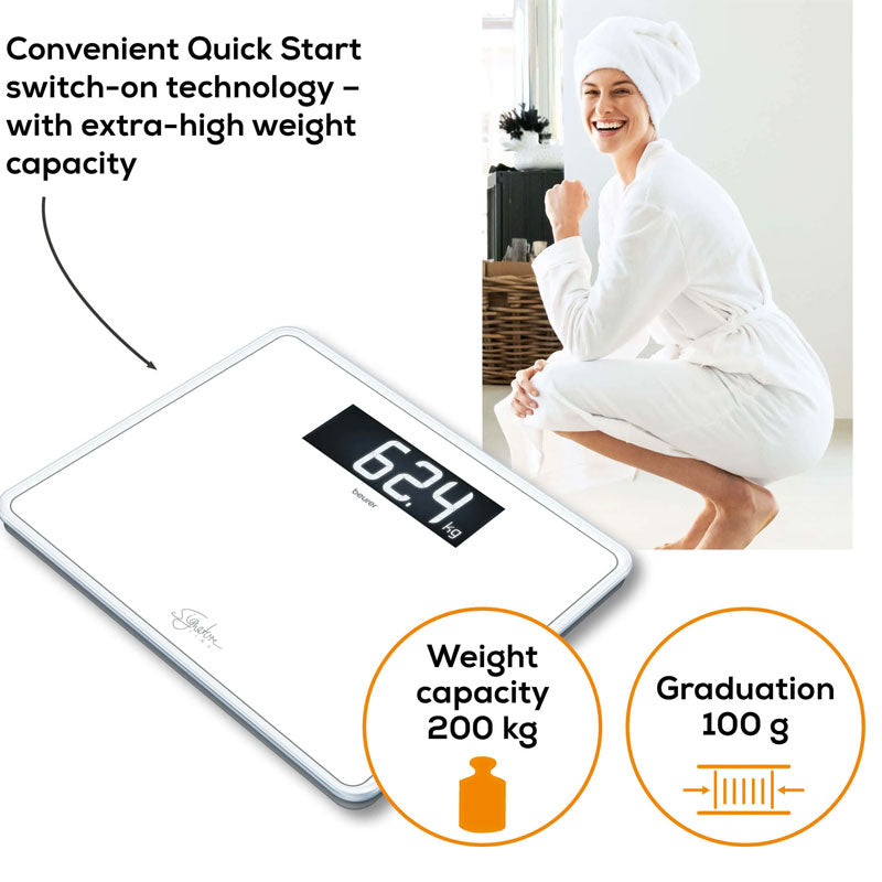 BEURER XXL DIGITAL SCALE WHITE GS410
