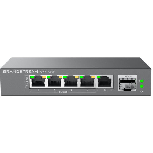 GWN7700MP UNMANAGED 5X2.5G+1SFP (4 X POE) SWITCH (METAL CASE)