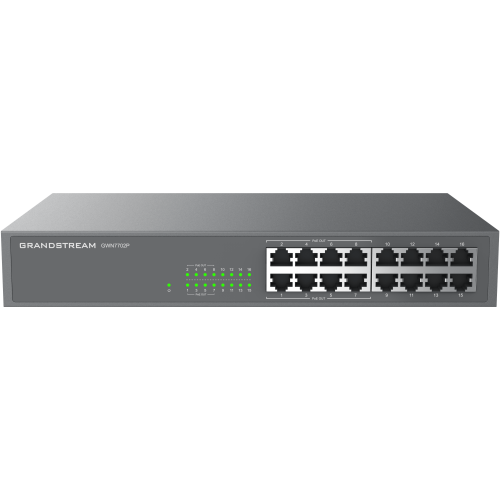 GWN7702P UNMANAGED 16-PORT 8 X POE GE SWITCH